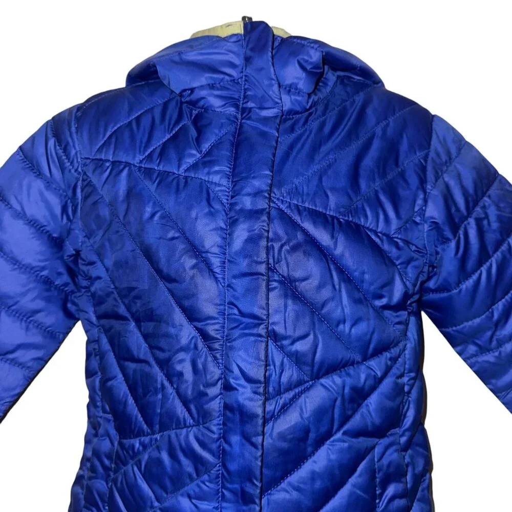 Columbia Omni Shield Lightweight Quilted Jacket Girls XXS 4 5 Purple Hooded - Picture 2 of 9